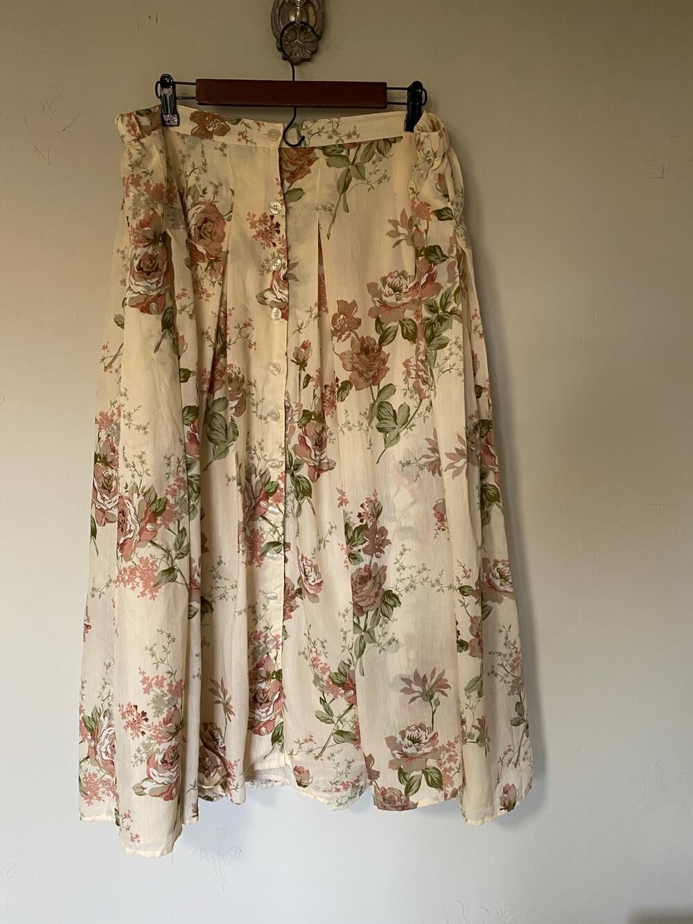 Denim 24/7 Midi To Maxi Modest Cottagecore Floral Boho Romantic Skirt 16W